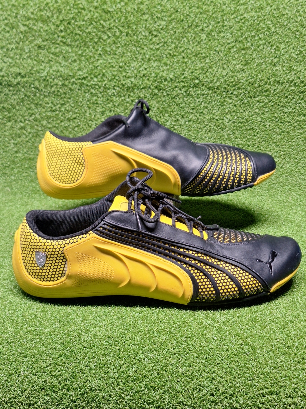 RARE! Puma Ferrari Driving Shoe Siluro SF Yellow & Black - Men's Size 10.5 - Picture 7 of 14